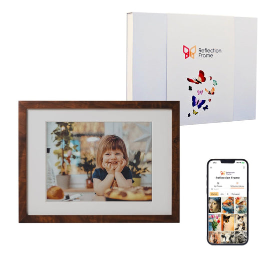 Reflection Frame Cordless ePaper Digital Art Display with Tap-to-Print Technology