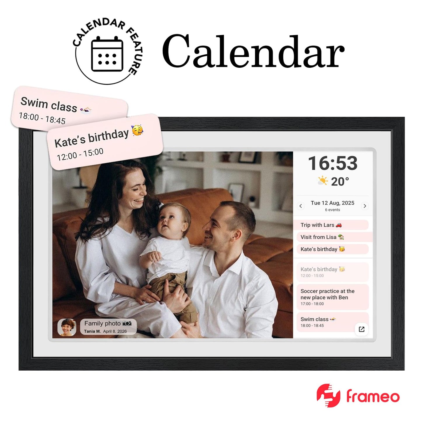 21.5-Inch FRAMEO Smart Digital Photo Frame with Dual-WiFi Sharing