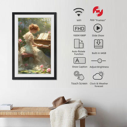 21.5-Inch FRAMEO Smart Digital Photo Frame with Dual-WiFi Sharing