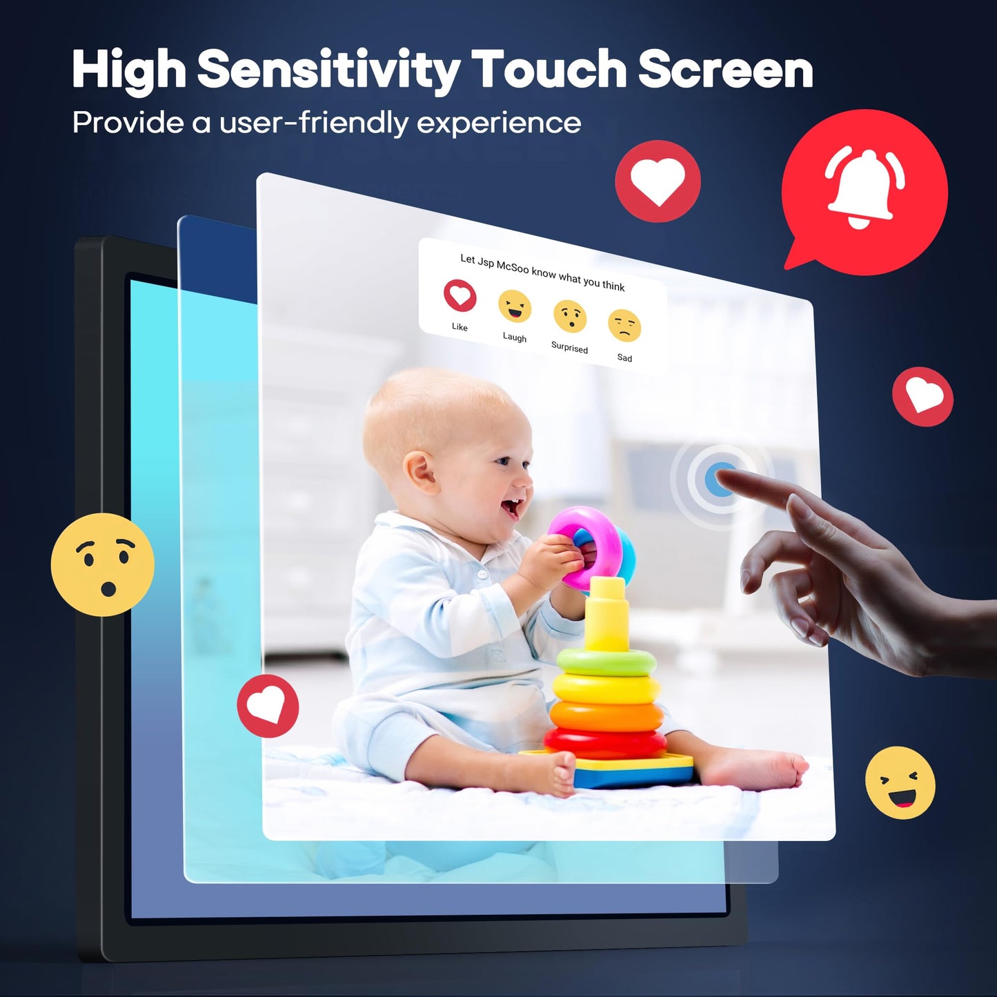 Frameo 32-Inch Smart Digital Picture Frame with WiFi & 64GB Storage