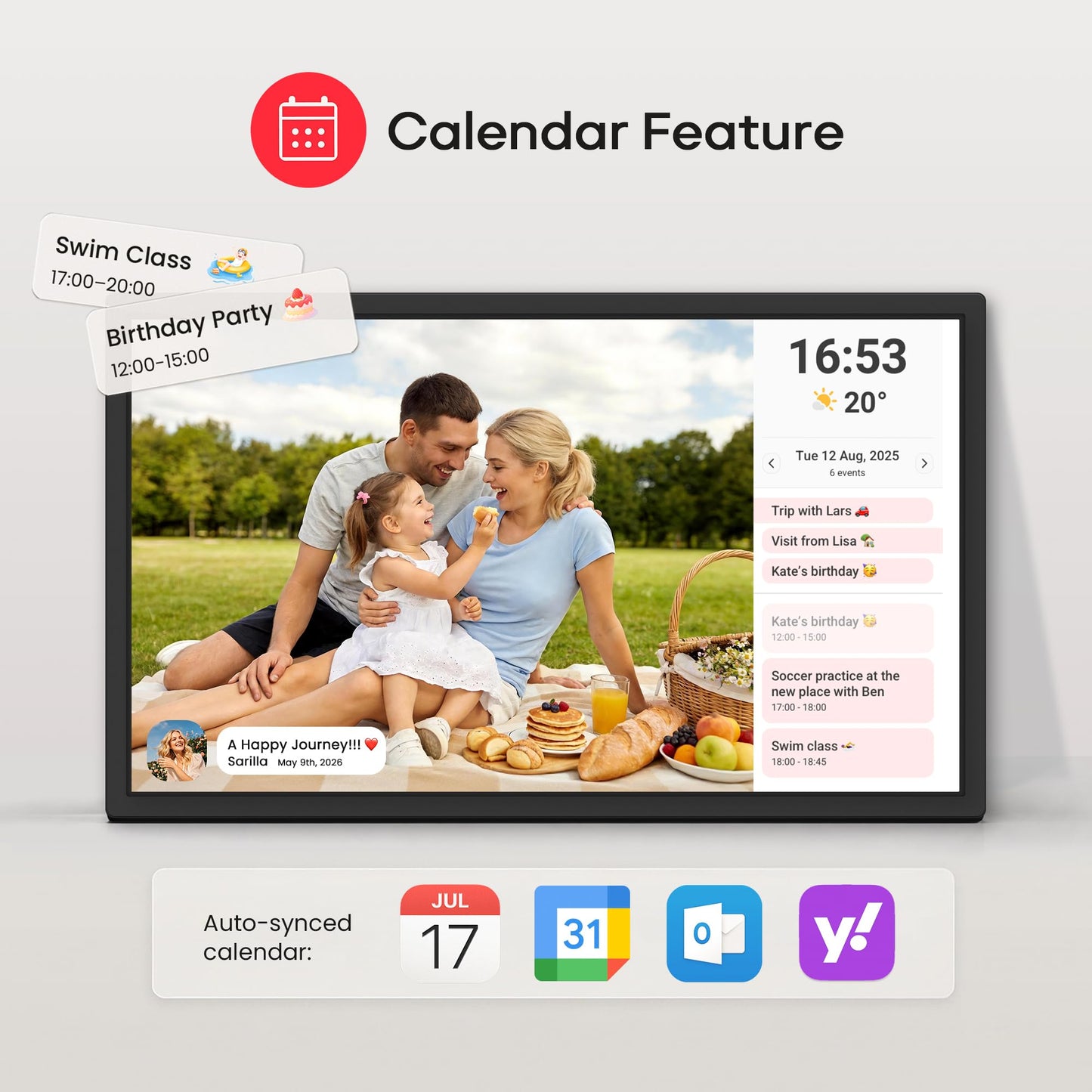 Frameo 32-Inch Smart Digital Picture Frame with WiFi & 64GB Storage