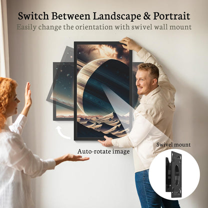 BSIMB 32-Inch Large WiFi Digital Picture Frame with Wall Mount Support
