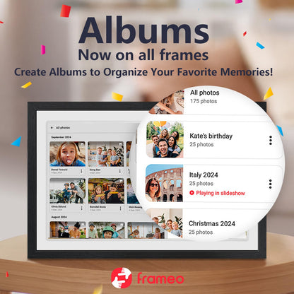 21.5-Inch FRAMEO Smart Digital Photo Frame with Dual-WiFi Sharing