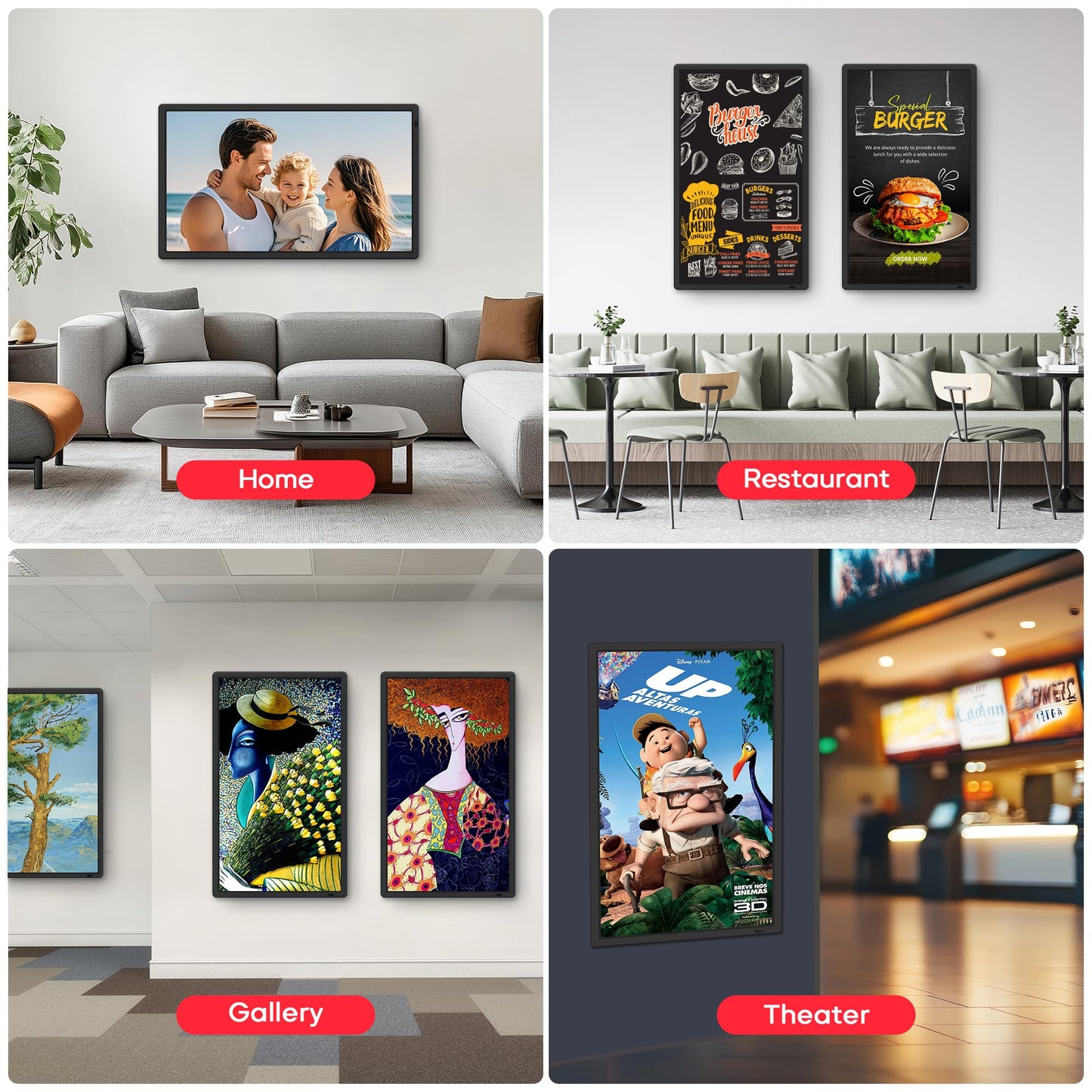 Frameo 32-Inch Extra Large Smart WiFi Digital Photo Frame – FHD Touch Screen