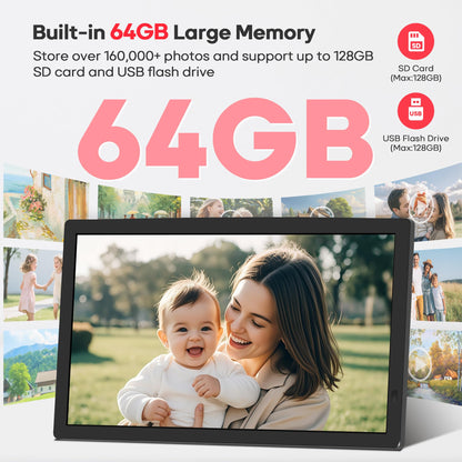 Frameo 32-Inch Extra Large Smart WiFi Digital Photo Frame – FHD Touch Screen
