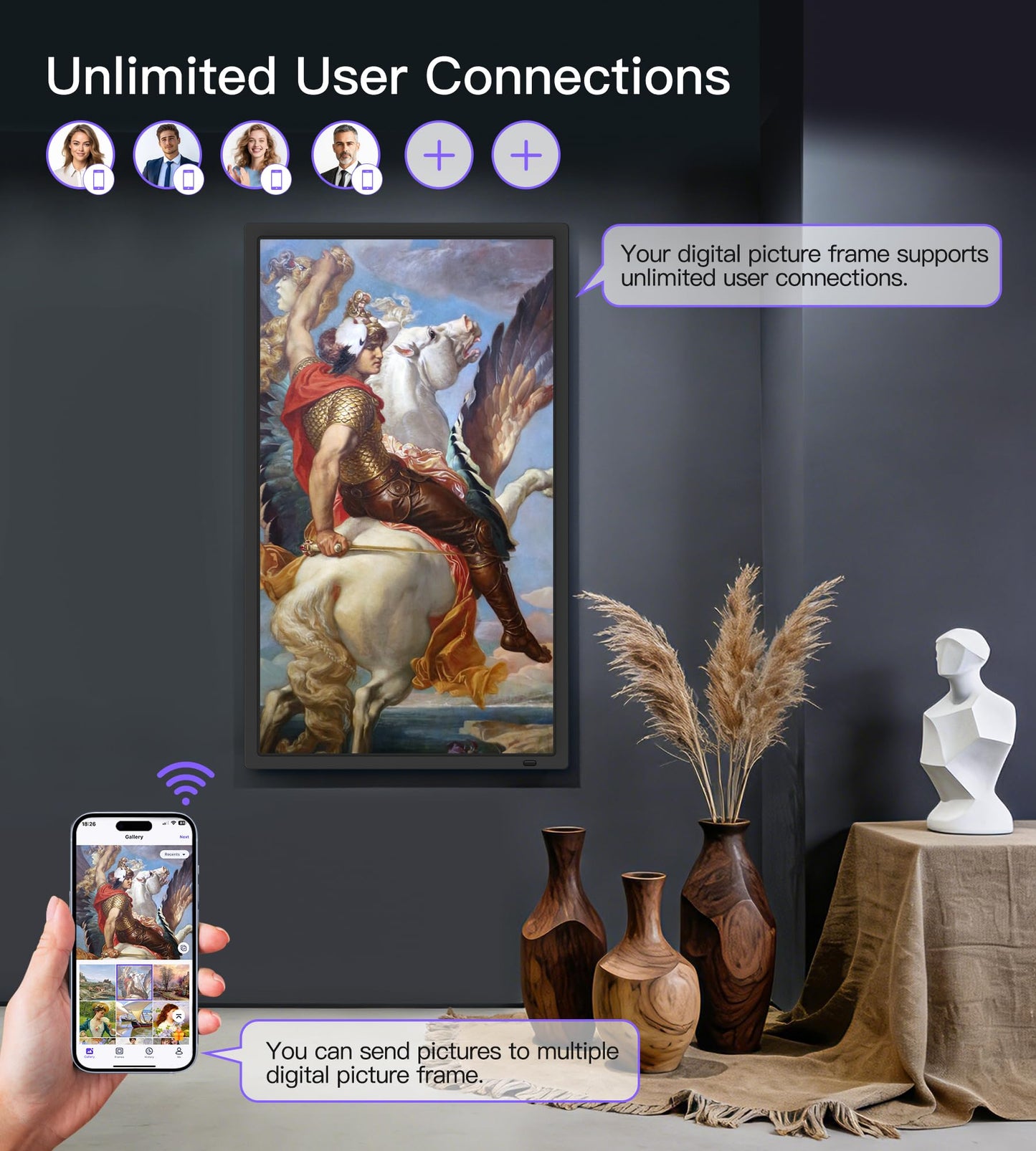 Uhale 32-Inch Extra Large Digital Photo Frame with Remote Control