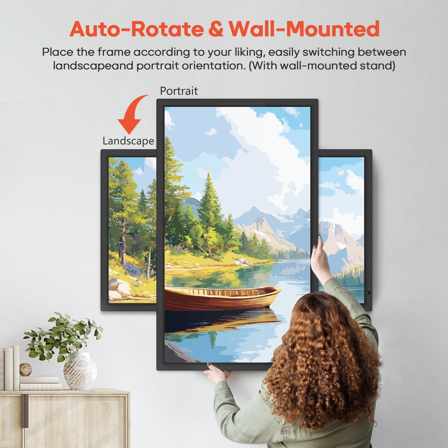 Frameo 32-Inch Smart Digital Picture Frame with WiFi & 64GB Storage