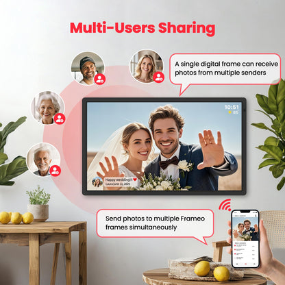 Frameo 32-Inch Extra Large Smart WiFi Digital Photo Frame – FHD Touch Screen