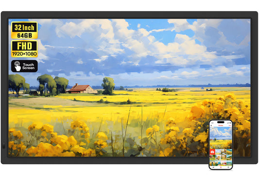 Frameo 32-Inch Extra Large Smart WiFi Digital Photo Frame – FHD Touch Screen