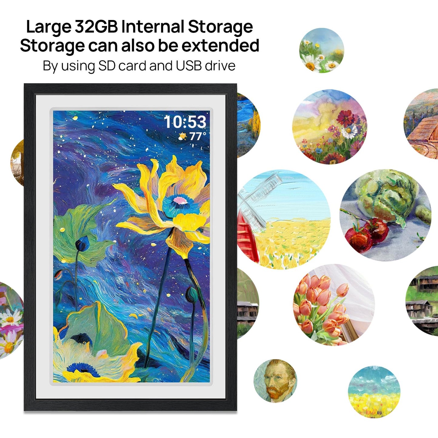 21.5-Inch FRAMEO Smart Digital Photo Frame with Dual-WiFi Sharing