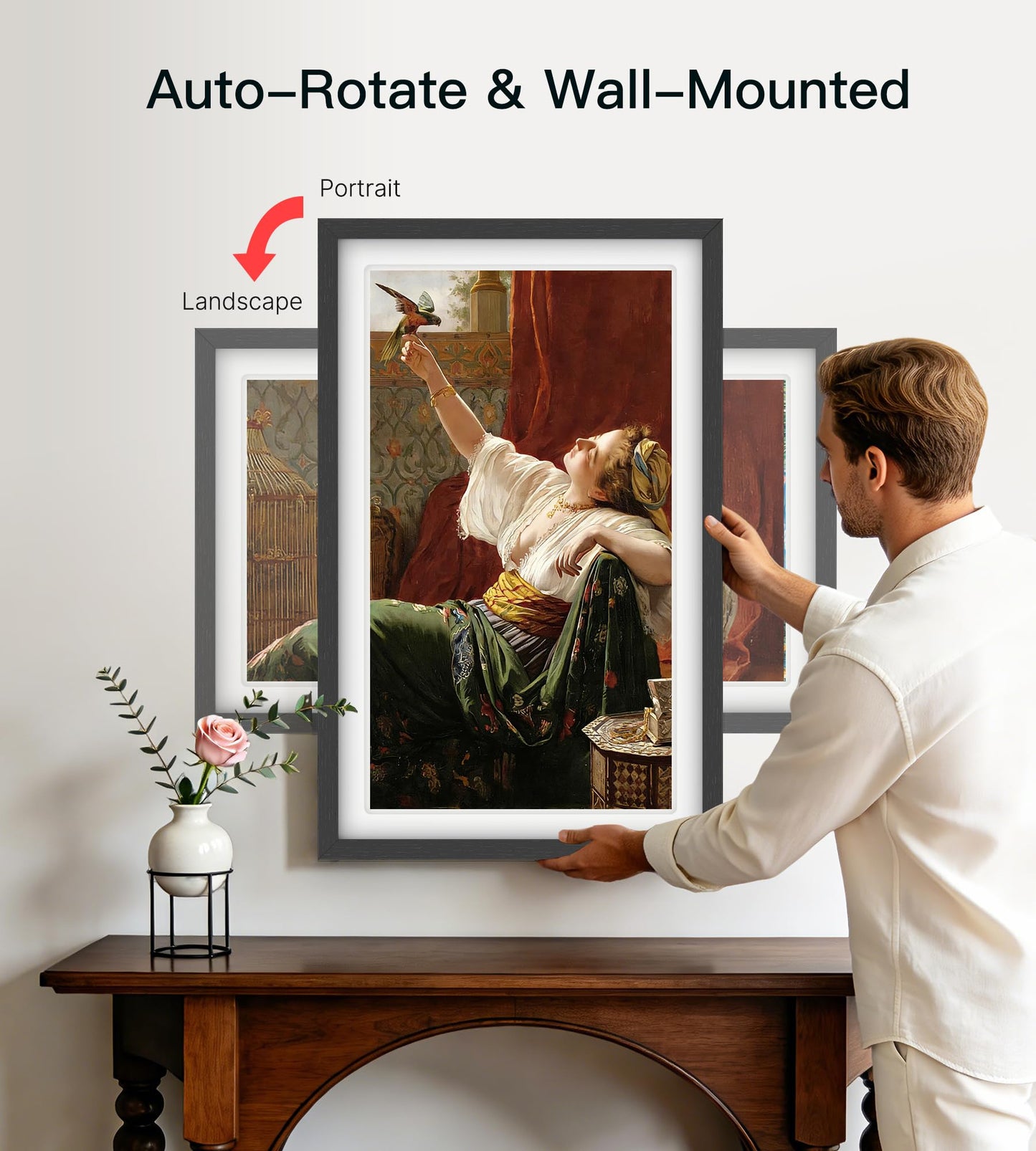 BIGASUO 21.5-Inch Frameo WiFi Digital Picture Frame with FHD IPS Display