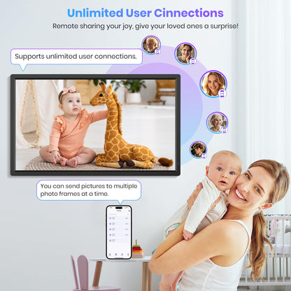 Uhale 32-Inch WiFi Electronic Picture Frame with Auto-Rotate Display