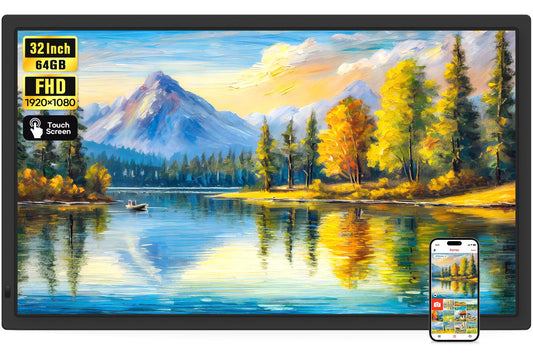 Frameo 32-Inch Smart Digital Picture Frame with WiFi & 64GB Storage