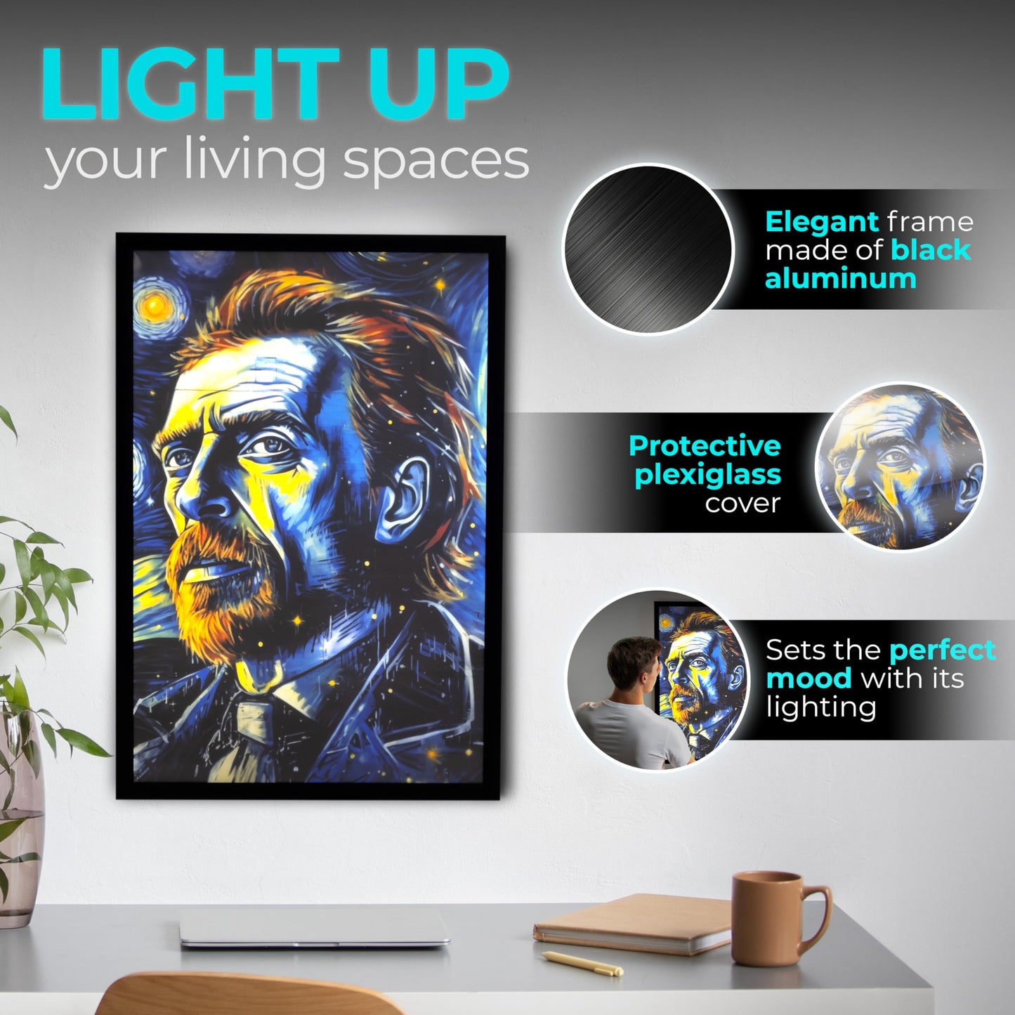 NexaFrame LED Backlit Movie Poster Display Frame for Cinema & Wall Art