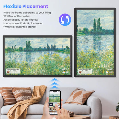 Uhale 32-Inch WiFi Electronic Picture Frame with Auto-Rotate Display